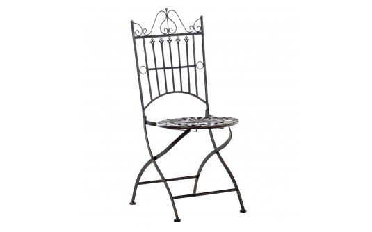 Metalowe składane krzesło retro SOMMATINO patynowane BRĄZ