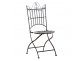 Metalowe składane krzesło retro SOMMATINO patynowane BRĄZ