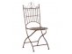Metalowe składane krzesło retro SOMMATINO patynowane BRĄZOWY RDZAWY