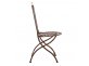 Metalowe składane krzesło retro SOMMATINO patynowane BRĄZOWY RDZAWY