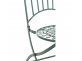 Metalowe składane krzesło retro SOMMATINO patynowane ZIELONY PATYNOWANY