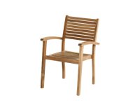 Krzesło ogrodowe SUNDERLAND Hartman teakowe z podłokietnikami 60x60x90 cm meble na taras i do ogrodu