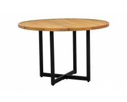 JAKARTA DINING stół ogrodowy AppleBee Ø120 teak i aluminium