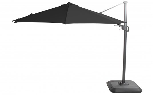 Parasol ogrodowy ośmiokątny Ø300 cm SHADOWFLEX noga boczna aluminium poliester Ø300 cm / antracyt Parasol ogrodowy ośmiokątny Ø300 cm SHADOWFLEX noga boczna aluminium poliester Ø300 cm / antracyt