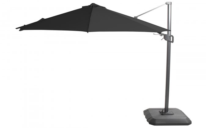 Parasol ogrodowy ośmiokątny Ø300 cm SHADOWFLEX noga boczna aluminium poliester Ø300 cm / antracyt