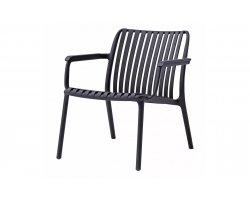 VALENCIA fotel ogrodowy grafitowy polipropylen z włóknem szklanym 67×77×73 UV odporny