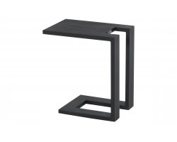 Aluminiowy grafitowy stolik boczny TIM do użytkowania na tarasie i w ogrodzie