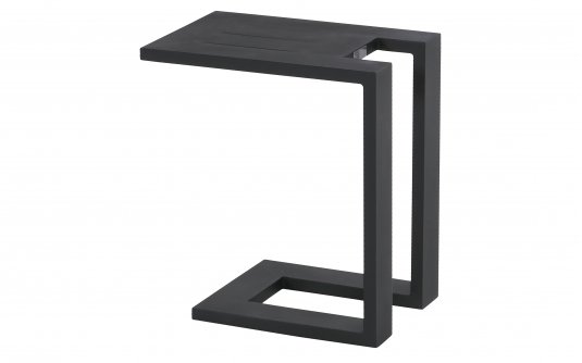 Aluminiowy grafitowy stolik boczny TIM do użytkowania na tarasie i w ogrodzie Aluminiowy grafitowy stolik boczny TIM do użytkowania na tarasie i w ogrodzie