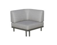 MAUI narożny moduł ogrodowy 85×85 taupe z poduszkami BEE WETT®