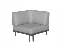 MAUI narożny moduł ogrodowy 85×85 taupe z poduszkami BEE WETT®