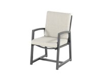 Grafitowe krzesło ogrodowe GIO aluminium poduszka olefin jadalnia szerokość 59 cm 