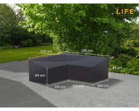 Pokrowiec na meble ogrodowe 255 x255 cm LIFE kształt L ciemnoszary