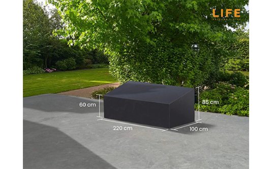 Pokrowiec na sofę ogrodową 220x100 ciemnoszary wodoodporny