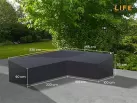 Pokrowiec na meble ogrodowe 330x255 cm LIFE kształt L ciemnoszary LEWY