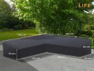 Pokrowiec na meble ogrodowe 350x350 cm LIFE kształt L ciemnoszary
