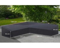 Pokrowiec na meble ogrodowe 350x350 cm LIFE kształt L ciemnoszary