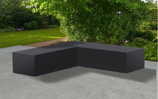 Pokrowiec na meble ogrodowe 320x320 cm LIFE kształt L ciemnoszary