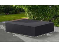 Pokrowiec na meble ogrodowe 300x235x70 cm LIFE prostokątny ciemnoszary
