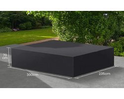 Pokrowiec na meble ogrodowe 300x235x70 cm LIFE prostokątny ciemnoszary