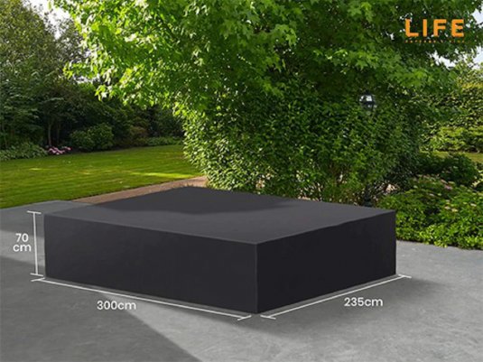 Pokrowiec na meble ogrodowe 300x235x70 cm LIFE prostokątny ciemnoszary