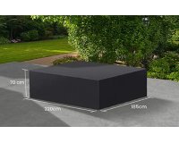 Pokrowiec na meble ogrodowe 220x185x70 cm LIFE prostokątny ciemnoszary