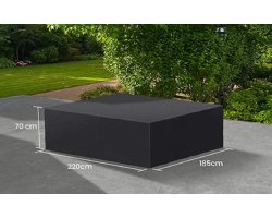 Pokrowiec na meble ogrodowe 220x185x70 cm LIFE prostokątny ciemnoszary