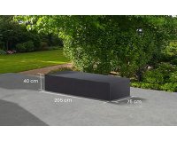 Pokrowiec na leżak ogrodowy 205x75x40 cm LIFE prostokątny ciemnoszary