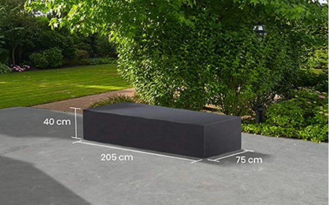 Pokrowiec na leżak ogrodowy 205x75x40 cm LIFE prostokątny ciemnoszary
