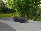 Pokrowiec na stolik ogrodowy 140x75x40 cm LIFE prostokątny ciemnoszary