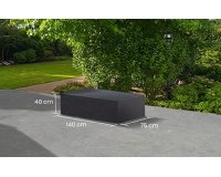 Pokrowiec na stolik ogrodowy 140x75x40 cm LIFE prostokątny ciemnoszary