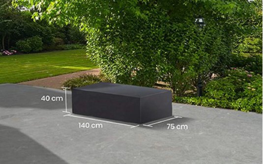 Pokrowiec na stolik ogrodowy 140x75x40 cm LIFE prostokątny ciemnoszary