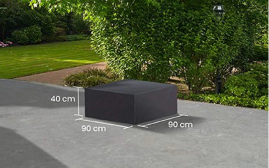 Pokrowiec na stolik ogrodowy 90x90x40 cm LIFE prostokątny ciemnoszary Pokrowiec na stolik ogrodowy 90x90x40 cm LIFE prostokątny ciemnoszary