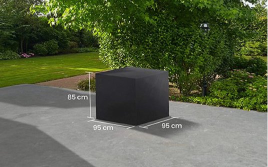 Pokrowiec na meble ogrodowe stołowe 95x95x85 cm LIFE prostokątny ciemnoszary Pokrowiec na meble ogrodowe stołowe 95x95x85 cm LIFE prostokątny ciemnoszary