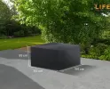 Pokrowiec na meble ogrodowe stołowe 155x155x85 cm LIFE prostokątny ciemnoszary