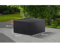 Pokrowiec na meble ogrodowe stołowe 155x155x85 cm LIFE prostokątny ciemnoszary