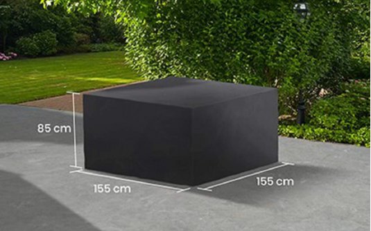 Pokrowiec na meble ogrodowe stołowe 155x155x85 cm LIFE prostokątny ciemnoszary Pokrowiec na meble ogrodowe stołowe 155x155x85 cm LIFE prostokątny ciemnoszary