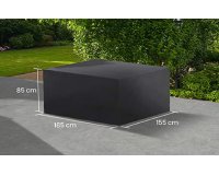 Pokrowiec na meble ogrodowe stołowe 185x155x85 cm LIFE prostokątny ciemnoszary