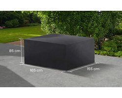 Pokrowiec na meble ogrodowe stołowe 185x155x85 cm LIFE prostokątny ciemnoszary
