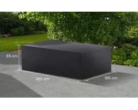 Pokrowiec na meble ogrodowe stołowe 255x155x85 cm LIFE prostokątny ciemnoszary