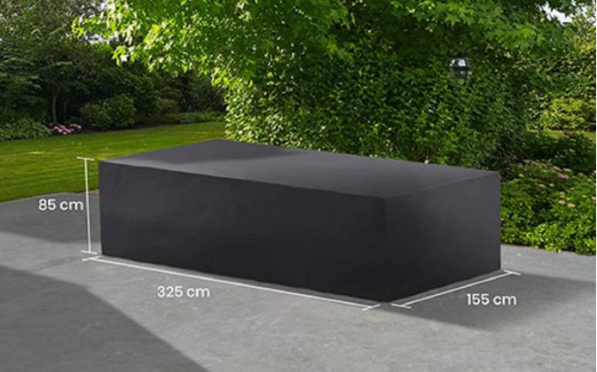 Pokrowiec na meble ogrodowe stołowe 325x155x85 cm LIFE prostokątny ciemnoszary