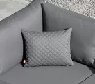Zestaw wypoczynkowy mebli aluminiowych na taras MALLORCA - ciemnoszary - czarny kompozyt