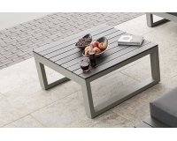 Stolik ogrodowy szary aluminiowy Mallorca prstokątny 118x82 cm 