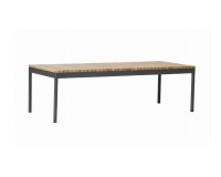 stolik ogrodowy kawowy aluminiowo-teakowy ZALONGO 150x60 cm