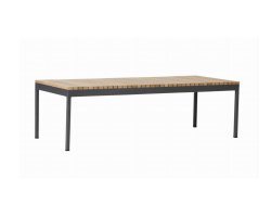 stolik ogrodowy kawowy aluminiowo-teakowy ZALONGO 150x60 cm