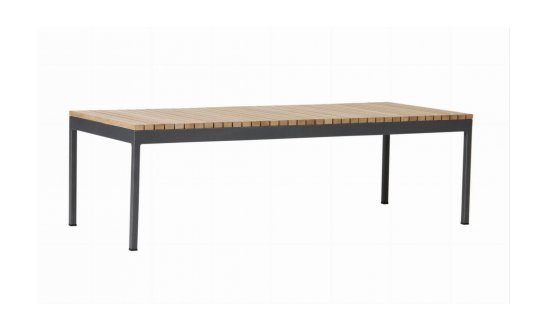 stolik ogrodowy kawowy aluminiowo-teakowy ZALONGO 150x60 cm stolik ogrodowy kawowy aluminiowo-teakowy ZALONGO 150x60 cm