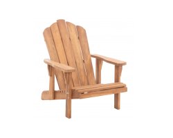 Klasyczny fotel teakowy BROWNIE ogrodowy plażowy w tylu skandynawskim 