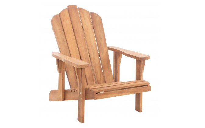 Klasyczny fotel teakowy BROWNIE ogrodowy plażowy w tylu skandynawskim  Klasyczny fotel teakowy BROWNIE ogrodowy plażowy w tylu skandynawskim