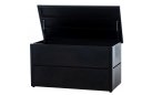 Skrzynia metalowa ogrodowa CZARNA z podnoszoną klapą AGRIGENTO