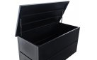 Skrzynia metalowa ogrodowa CZARNA z podnoszoną klapą AGRIGENTO