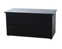 Skrzynia metalowa ogrodowa CZARNA z podnoszoną klapą AGRIGENTO